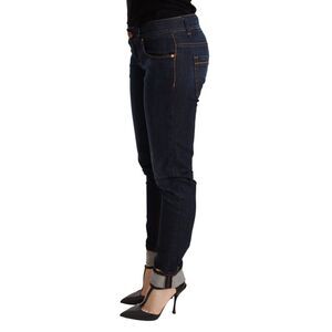 Acht Blue Washed Low Waist Skinny Denim Women's Trouser